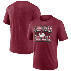Fanatics Arizona Cardinals Extreme Tackle Tri-Blend T-Shirt Heather Cardinal