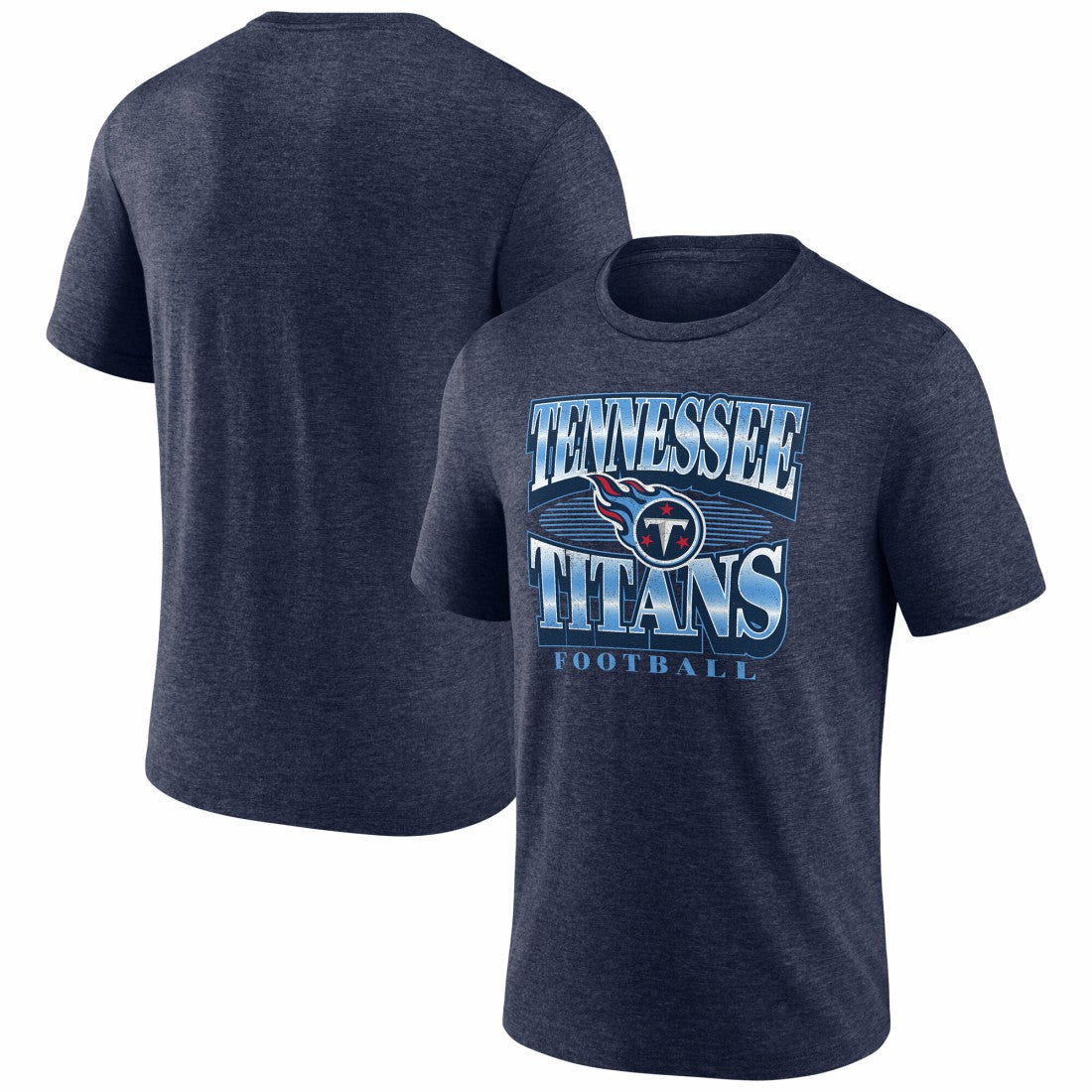 Fanatics Tennessee Titans Extreme Tackle Tri-Blend T-Shirt Heather Navy