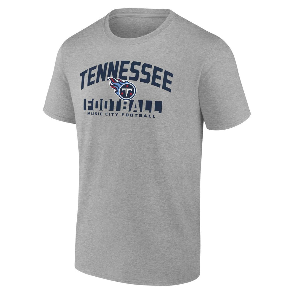 Fanatics Tennessee Titans Screen Blocking T-Shirt Heather Gray