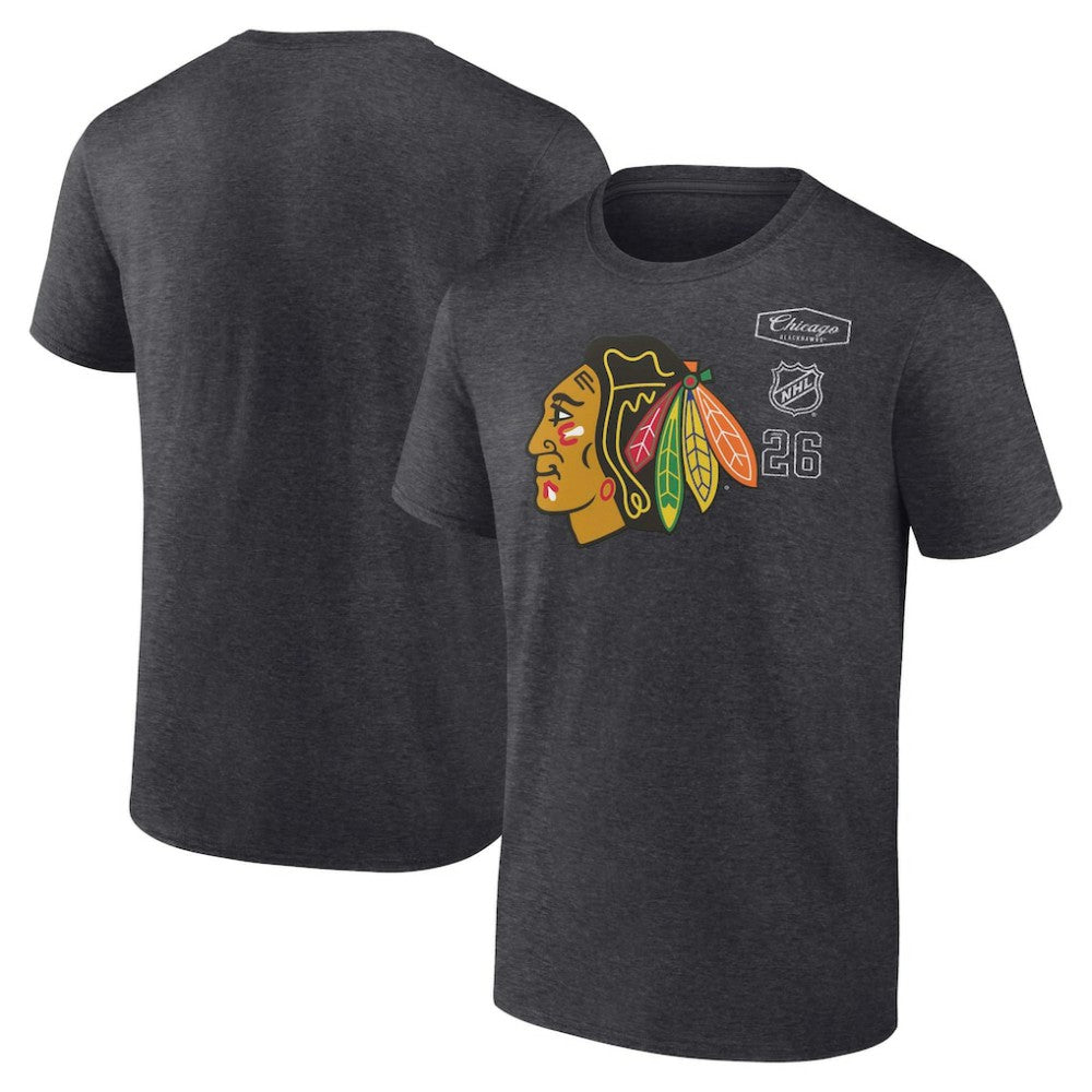 Chicago Blackhawks Fanatics Origin T-Shirt - Heather Charcoal - NHL 202688323