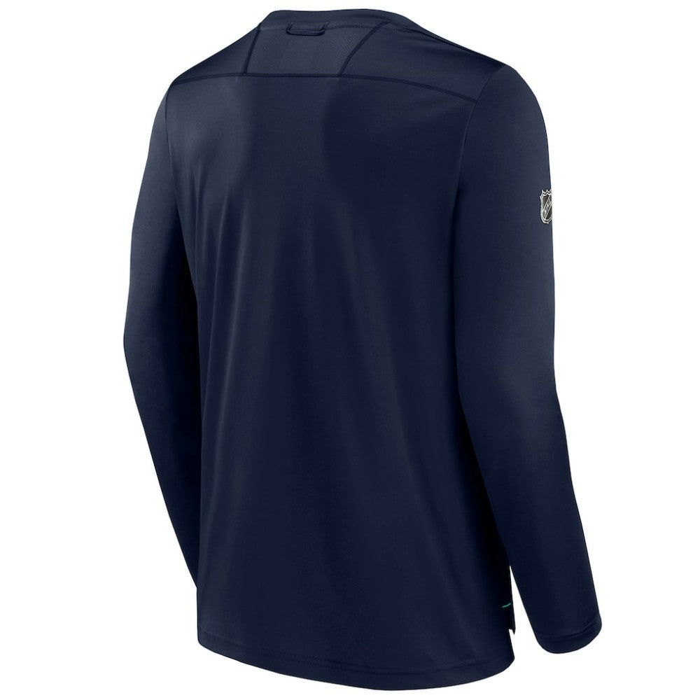 Seattle Kraken Fanatics Authentic Pro Tech Long Sleeve T-Shirt - Deep Sea Blue - NHL 202688387
