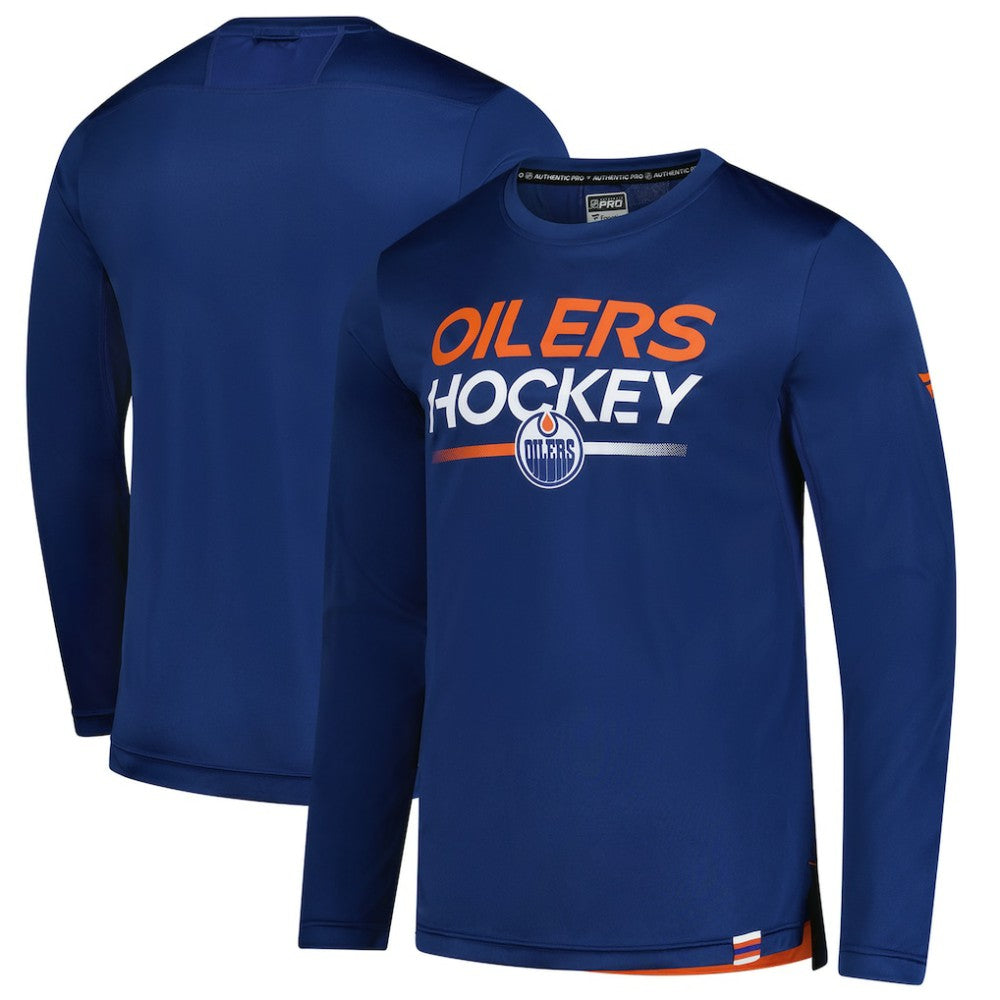 Edmonton Oilers Fanatics Authentic Pro Tech Long Sleeve T-Shirt - Royal - NHL 202688401