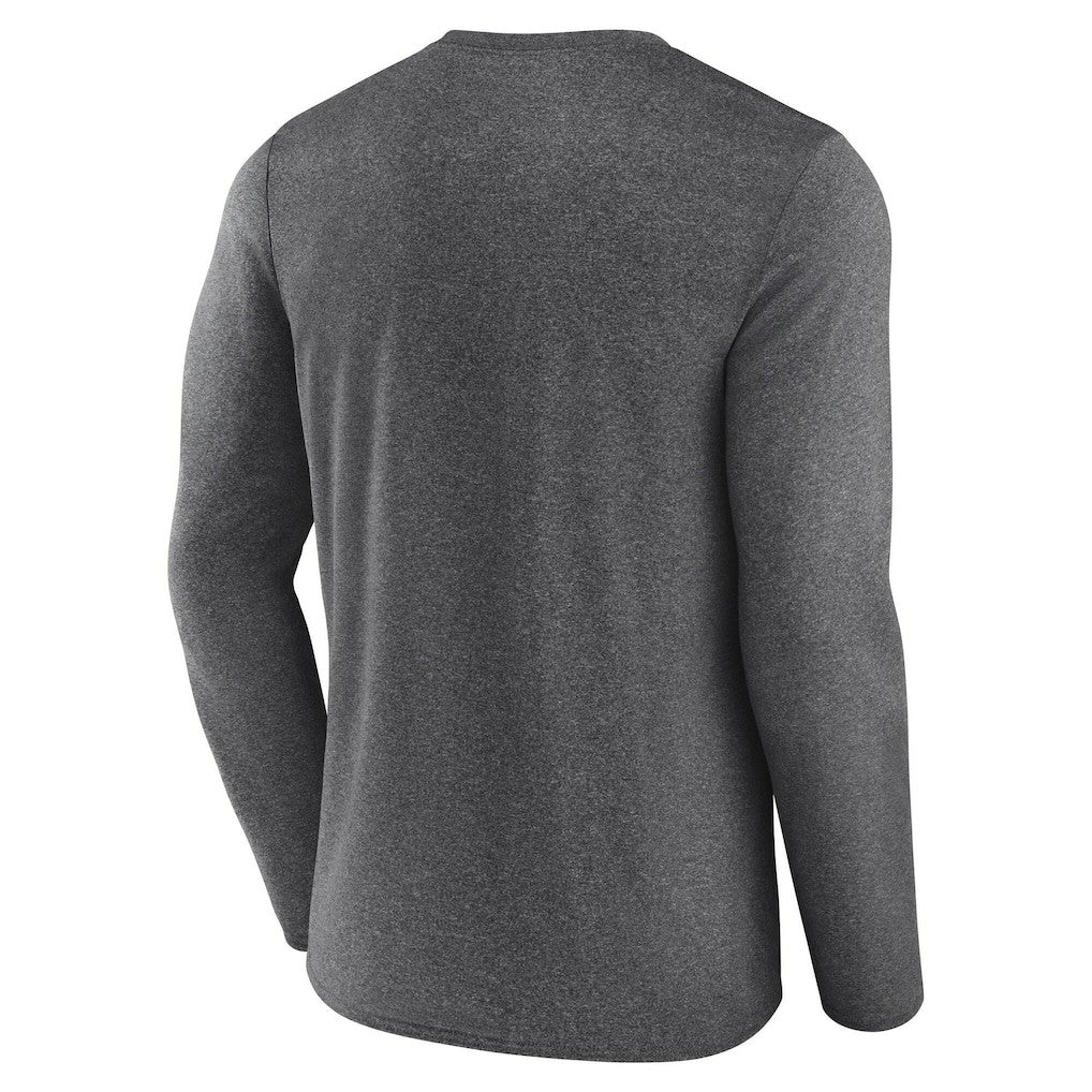 Fanatics Las Vegas Raiders Fundamentals Long Sleeve T-Shirt Heather Charcoal