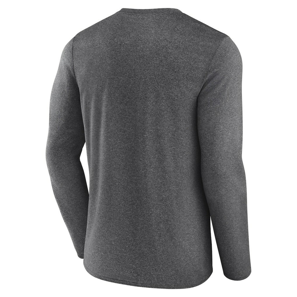 Fanatics Las Vegas Raiders Fundamentals Long Sleeve T-Shirt Heather Charcoal