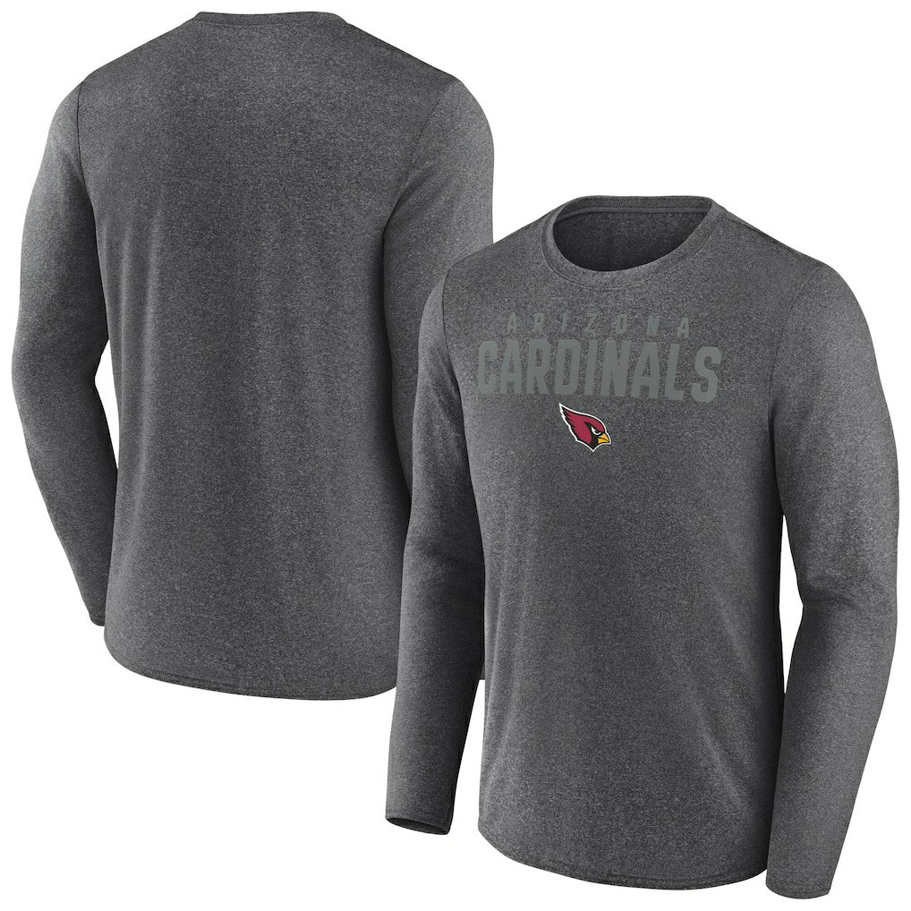 Fanatics Arizona Cardinals Blackout Long Sleeve T-Shirt Heather Charcoal