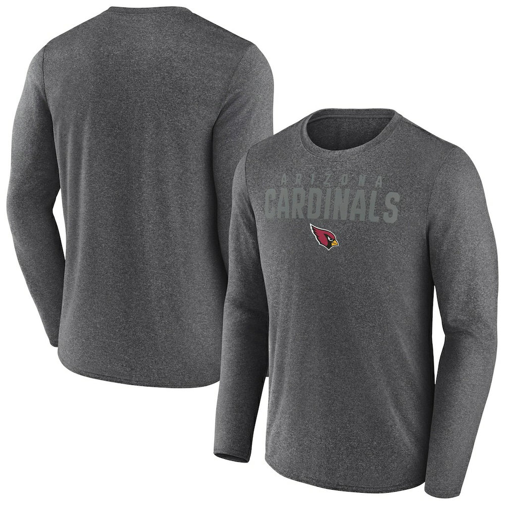 Fanatics Arizona Cardinals Blackout Long Sleeve T-Shirt Heather Charcoal