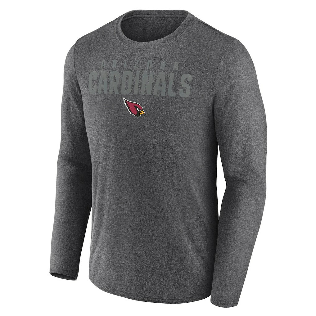 Fanatics Arizona Cardinals Blackout Long Sleeve T-Shirt Heather Charcoal