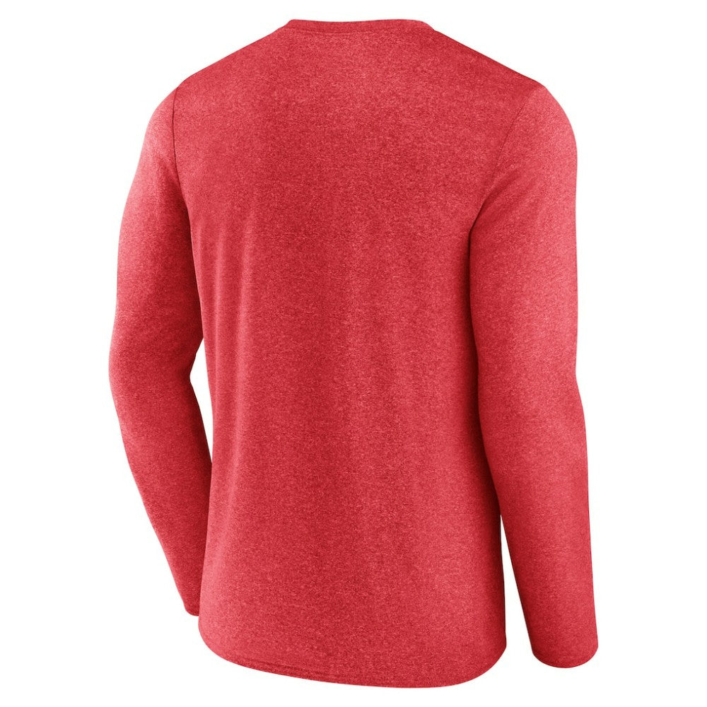 Detroit Red Wings Fanatics Sweep Iconic Synthetic Long Sleeve T-Shirt - Heather Red - NHL 202688586