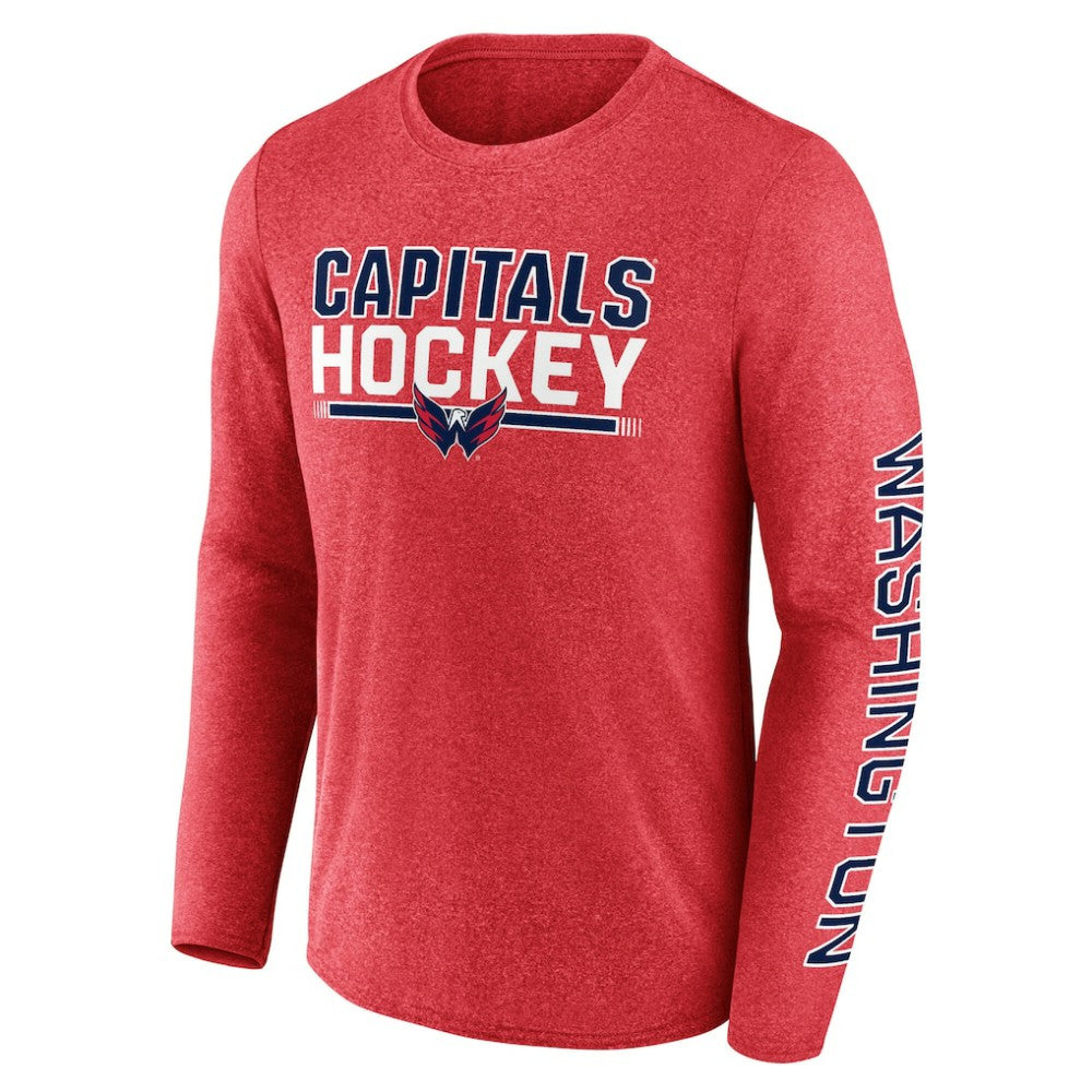 Washington Capitals Fanatics Sweep Iconic Synthetic Long Sleeve T-Shirt - Heather Red - NHL 202688587