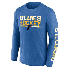 St. Louis Blues Fanatics Sweep Iconic Synthetic Long Sleeve T-Shirt - Heather Blue - NHL 202688588