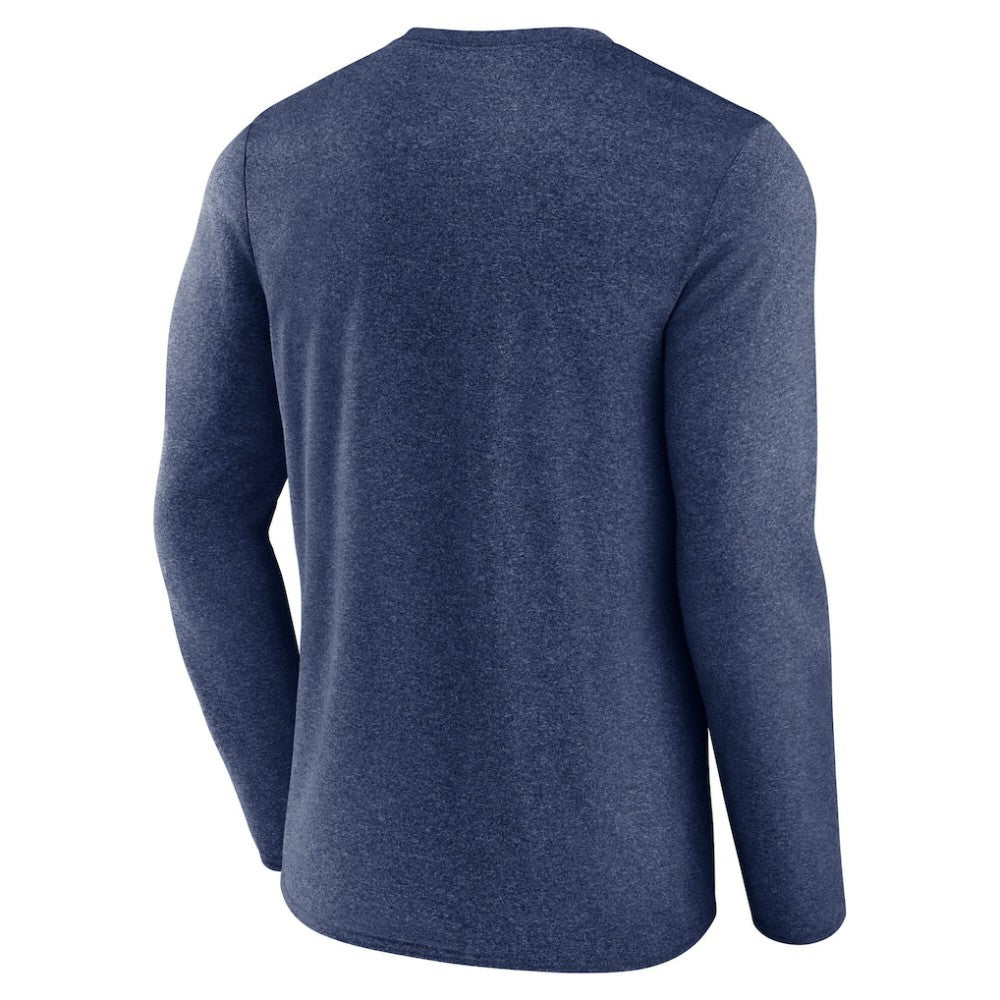 Seattle Kraken Fanatics Sweep Iconic Synthetic Long Sleeve T-Shirt - Heather Deep Sea Blue - NHL 202688594