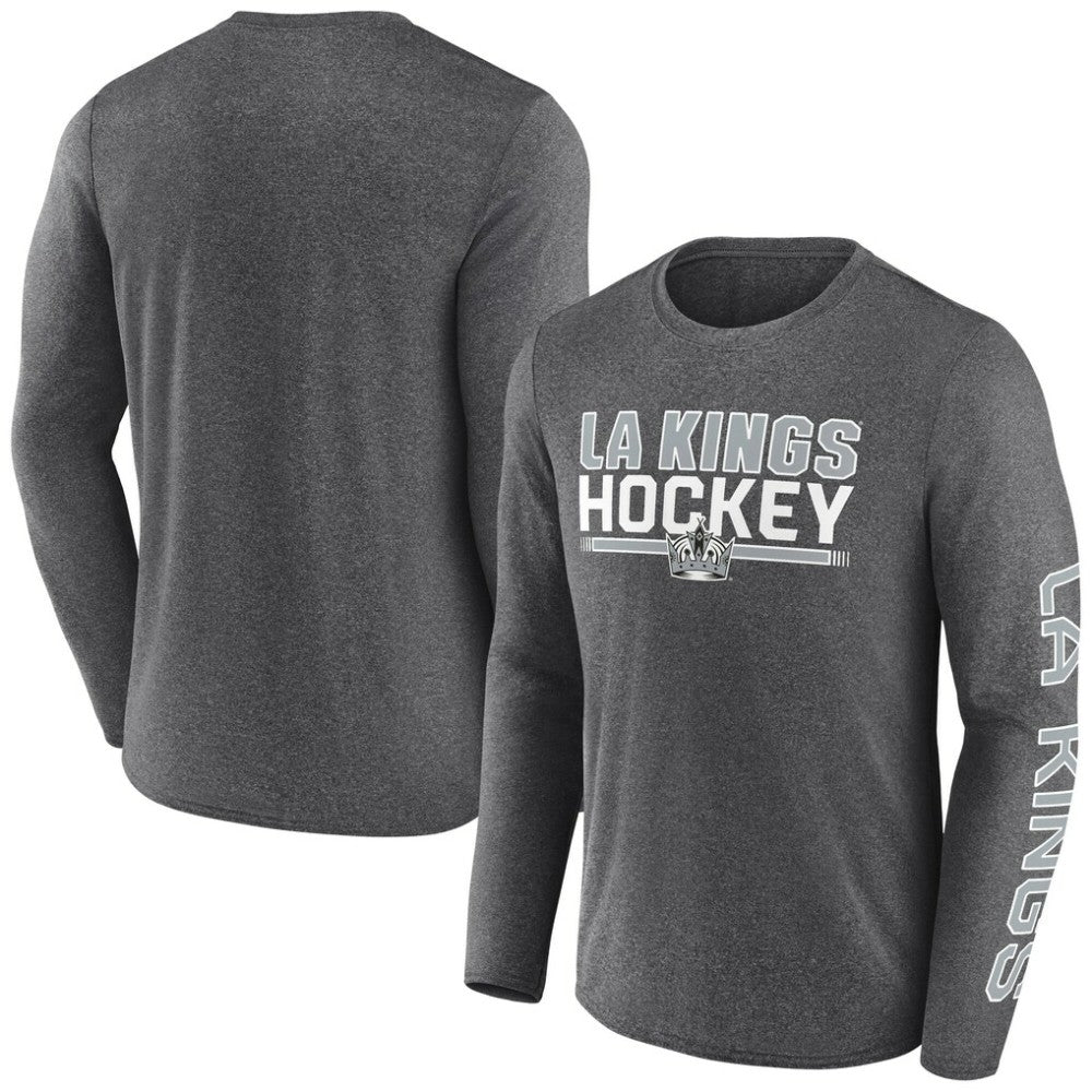 Los Angeles Kings Fanatics Sweep Iconic Synthetic Long Sleeve T-Shirt - Heather Charcoal - NHL 202688601