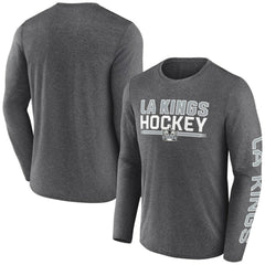 Los Angeles Kings Fanatics Sweep Iconic Synthetic Long Sleeve T-Shirt - Heather Charcoal - NHL 202688601