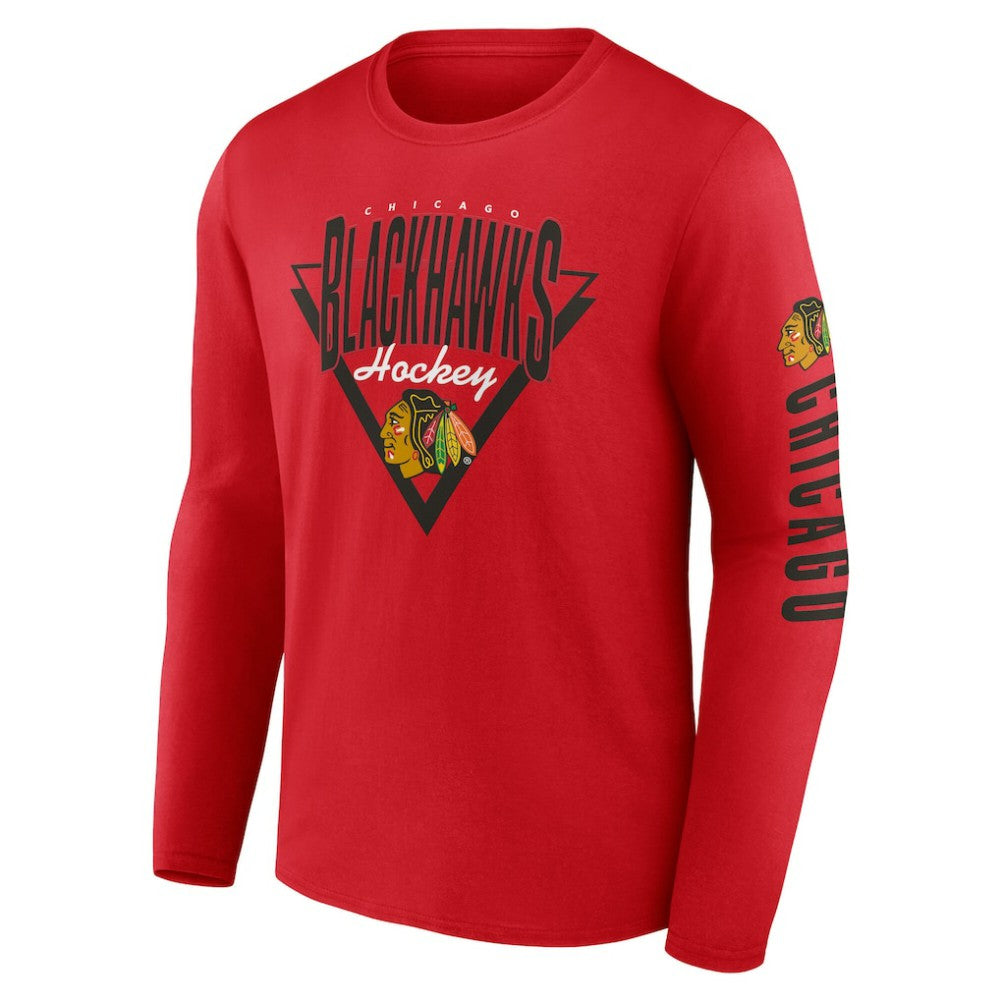 Chicago Blackhawks Fanatics Headline Long Sleeve T-Shirt - Red - NHL 202688623
