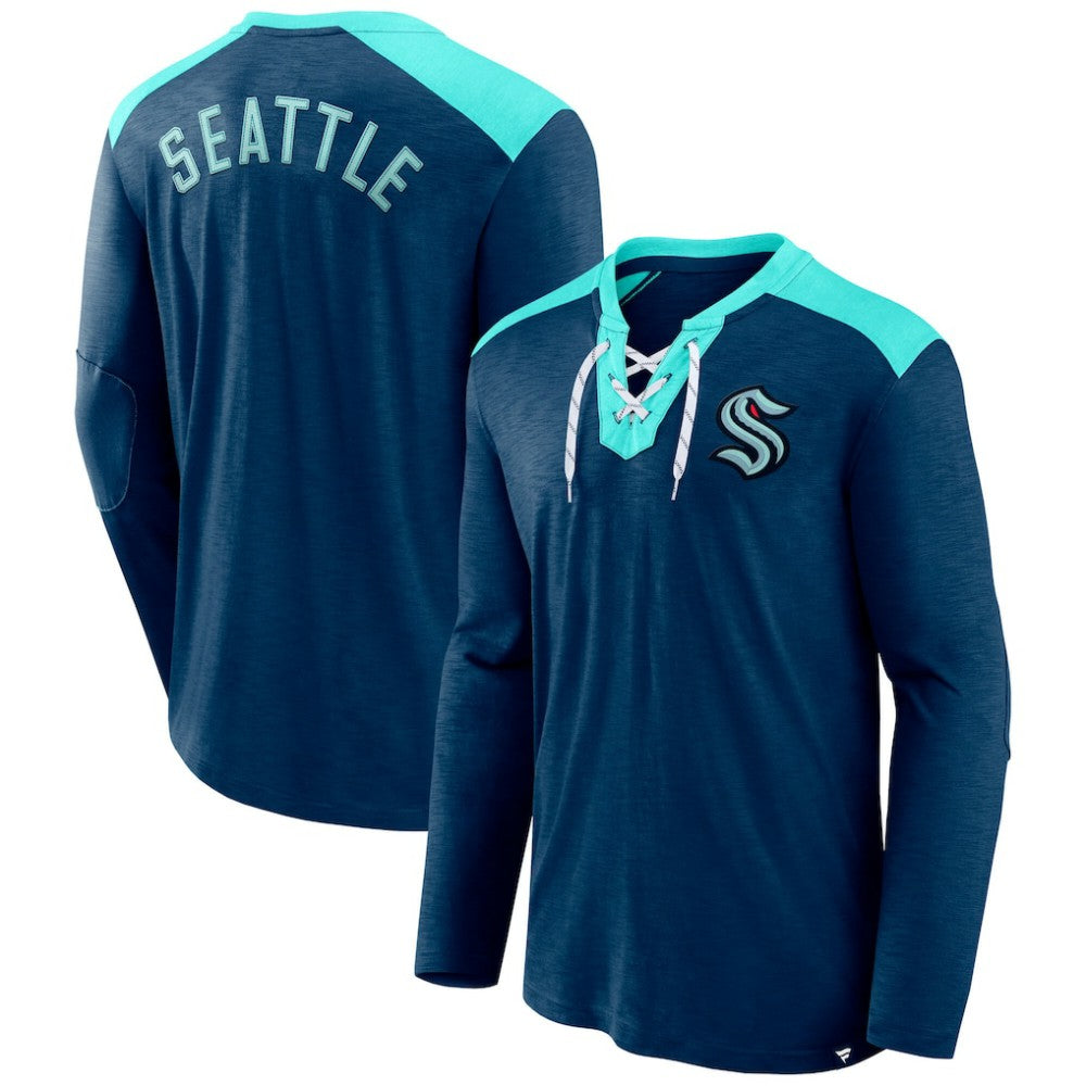 Seattle Kraken Fanatics Iconic Exclusive Long Sleeve T-Shirt - Deep Sea Blue - NHL 202688638