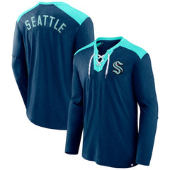 Seattle Kraken Fanatics Iconic Exclusive Long Sleeve T-Shirt - Deep Sea Blue - NHL 202688638