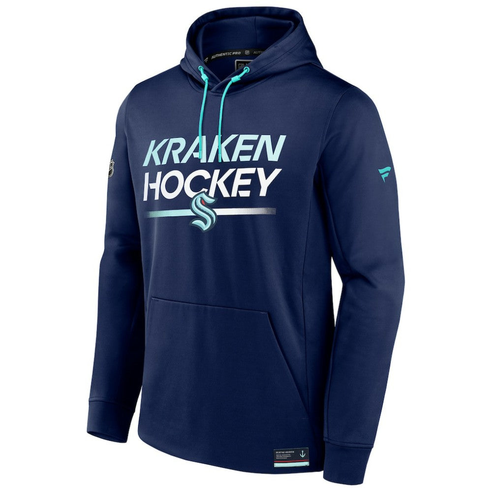 Seattle Kraken Fanatics Authentic Pro Fleece Pullover Hoodie - Deep Sea Blue - NHL 202688823