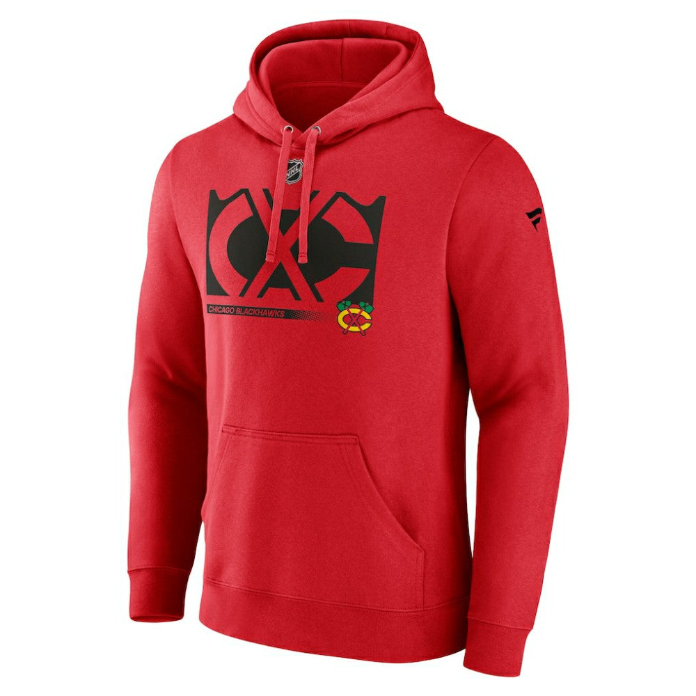 Chicago Blackhawks Fanatics Fleece Pullover Hoodie - Red - NHL 202689007