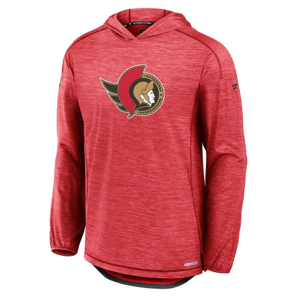 Ottawa Senators Fanatics Authentic Pro Rink Pullover Hoodie - Heather Red - NHL 202689075
