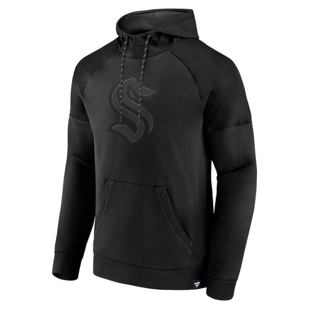 Seattle Kraken Fanatics Black Ice Defender Raglan Pullover Hoodie - NHL 202689251