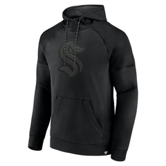 Seattle Kraken Fanatics Black Ice Defender Raglan Pullover Hoodie - NHL 202689251