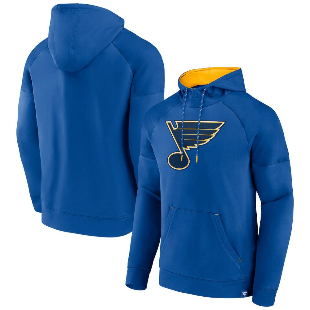 St. Louis Blues Fanatics Iconic Defender Raglan Pullover Hoodie - Royal - NHL 202689258