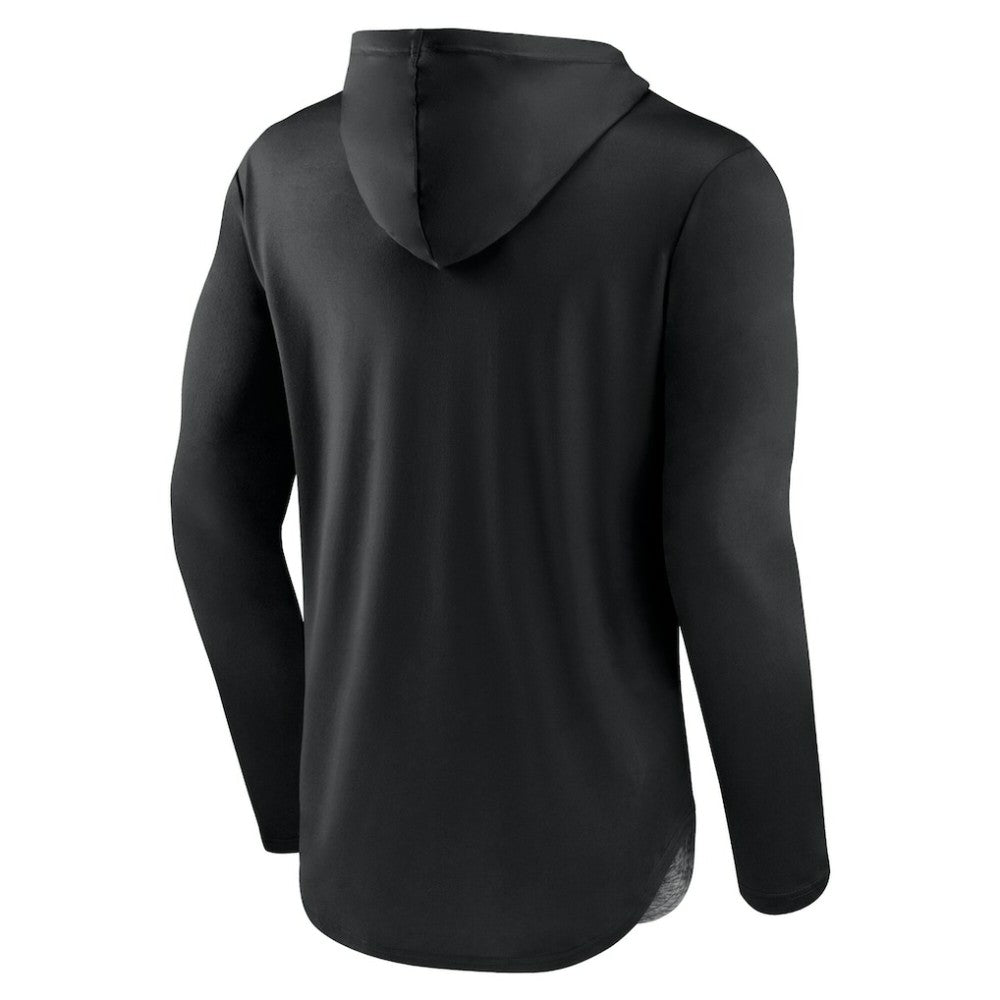 Seattle Kraken Fanatics Iconic Defender Pullover Hoodie - Black/Heather Charcoal - NHL 202689274