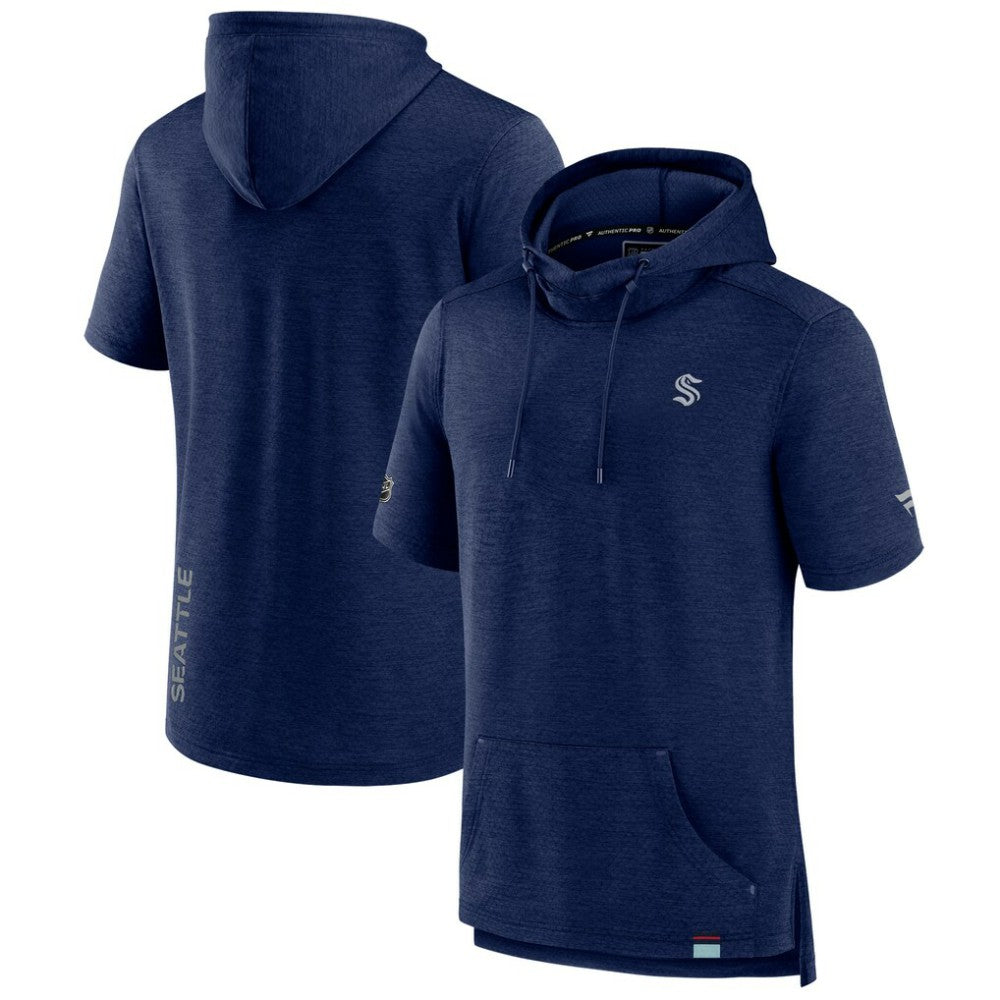 Seattle Kraken Fanatics Authentic Pro Pullover Hoodie - Heather Deep Sea Blue - NHL 202689289