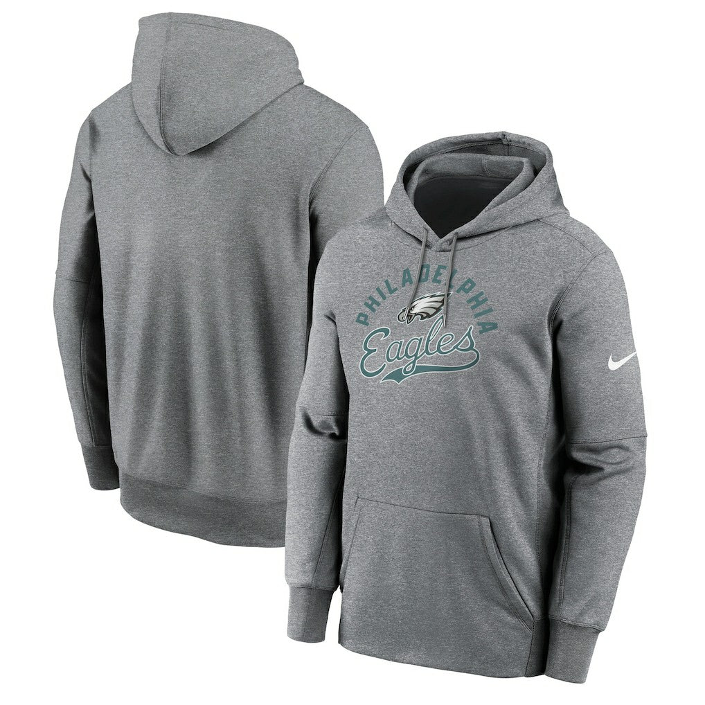 Nike Philadelphia Eagles Performance Fleece Pullover Hoodie Heather Gray