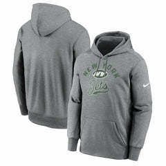 Nike New York Jets Performance Fleece Pullover Hoodie Heather Gray