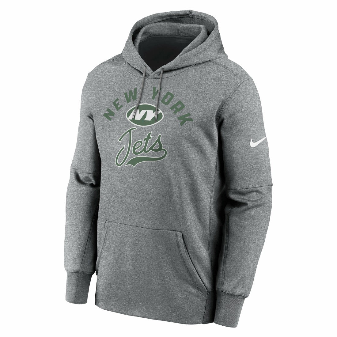 Nike New York Jets Performance Fleece Pullover Hoodie Heather Gray