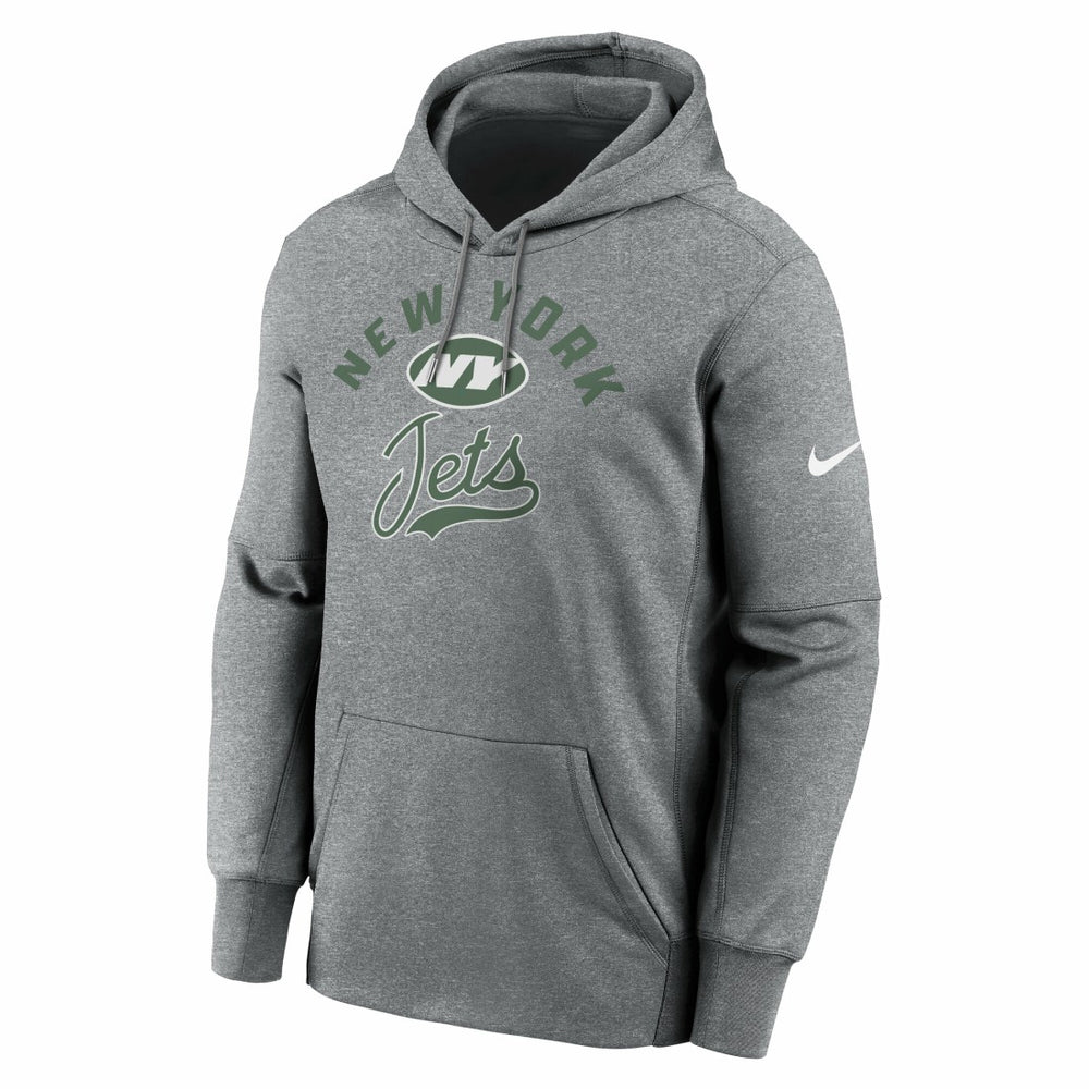Nike New York Jets Performance Fleece Pullover Hoodie Heather Gray
