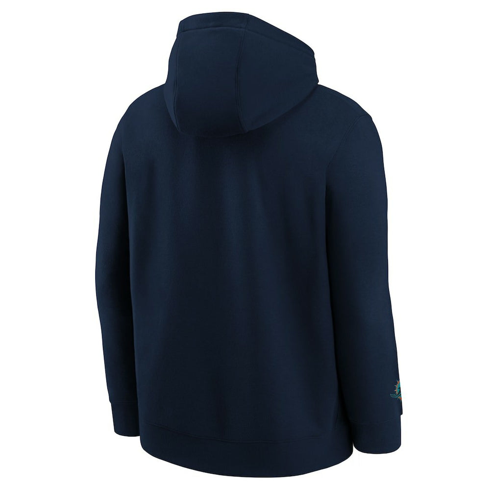 Nike Miami Dolphins Youth 2025 Rivalries Collection Club Hoodie Pitch Blue