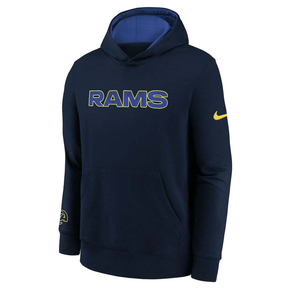 Nike Los Angeles Rams Youth 2025 Rivalries Collection Club Hoodie Midnight Blue