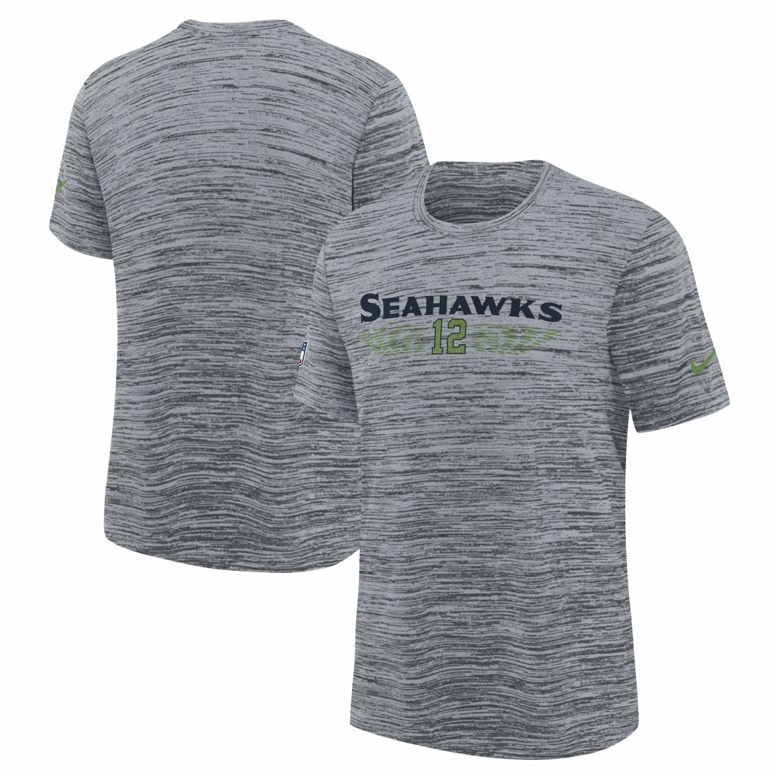 Nike Seattle Seahawks Youth 2025 Rivalries Collection Sideline Velocity Dri-FIT T-Shirt Wolf Gray