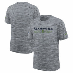 Nike Seattle Seahawks Youth 2025 Rivalries Collection Sideline Velocity Dri-FIT T-Shirt Wolf Gray