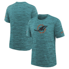 Nike Miami Dolphins Youth 2025 Rivalries Collection Sideline Velocity Dri-FIT T-Shirt Turbo Green