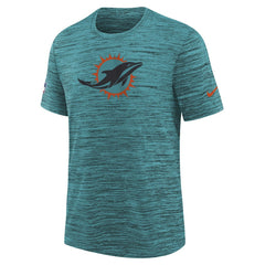 Nike Miami Dolphins Youth 2025 Rivalries Collection Sideline Velocity Dri-FIT T-Shirt Turbo Green