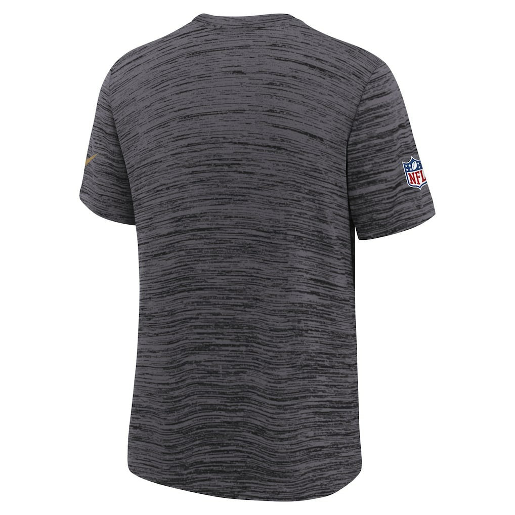 Nike San Francisco 49ers Youth 2025 Rivalries Collection Sideline Velocity Dri-FIT T-Shirt Heather Black