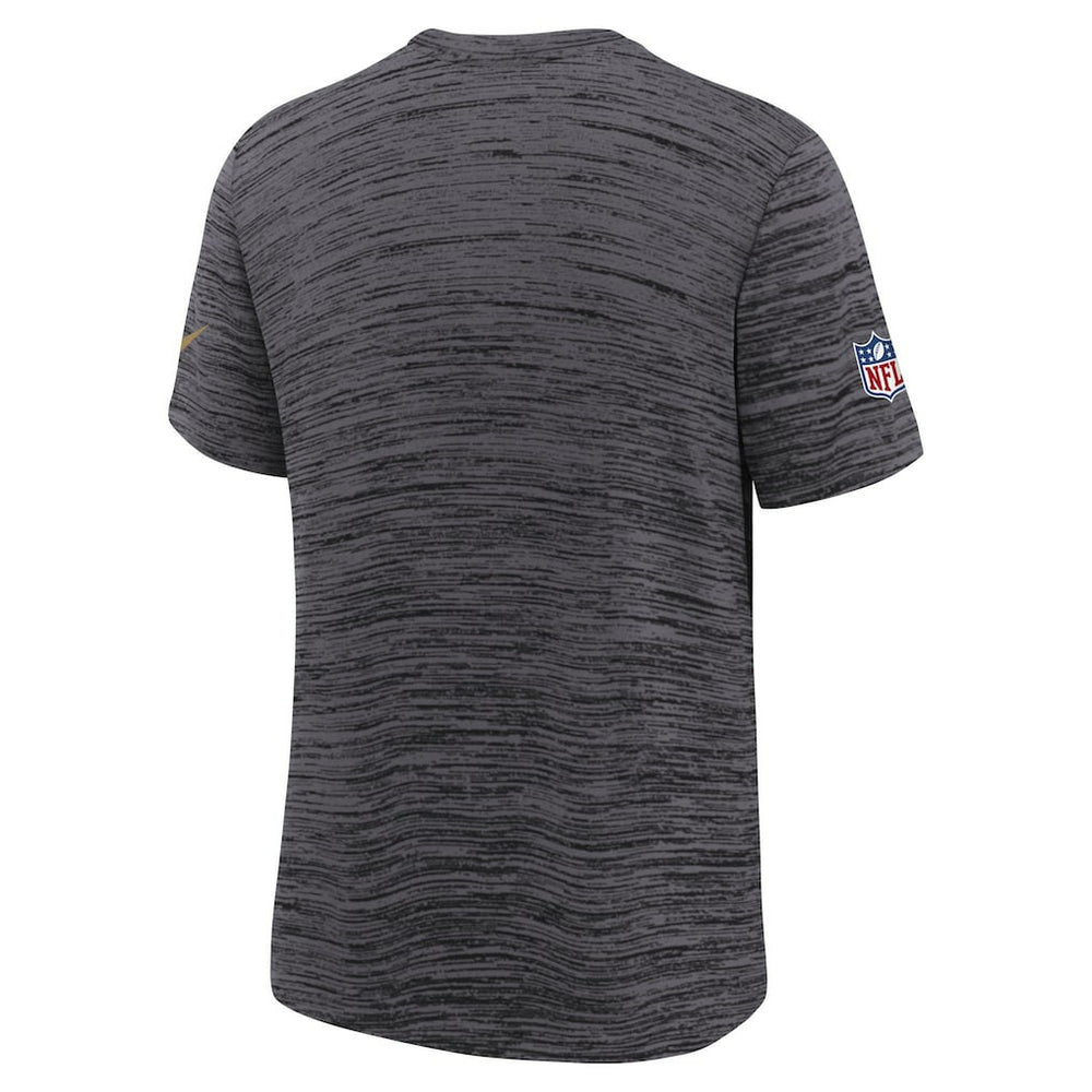 Nike San Francisco 49ers Youth 2025 Rivalries Collection Sideline Velocity Dri-FIT T-Shirt Heather Black