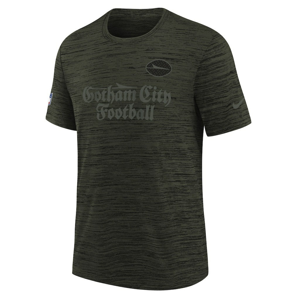 Nike New York Jets Youth 2025 Rivalries Collection Sideline Velocity Dri-FIT T-Shirt Gotham Green
