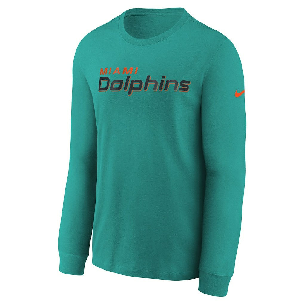 Nike Miami Dolphins Youth 2025 Rivalries Collection Long Sleeve T-Shirt Turbo Green