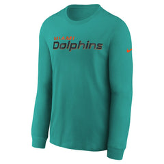 Nike Miami Dolphins Youth 2025 Rivalries Collection Long Sleeve T-Shirt Turbo Green