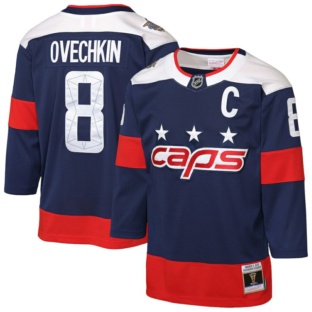 Alexander Ovechkin Washington Capitals Mitchell & Ness Youth 2018 NHL Stadium Series Power Play 2.0 Player Jersey - Navy - NHL 202689920