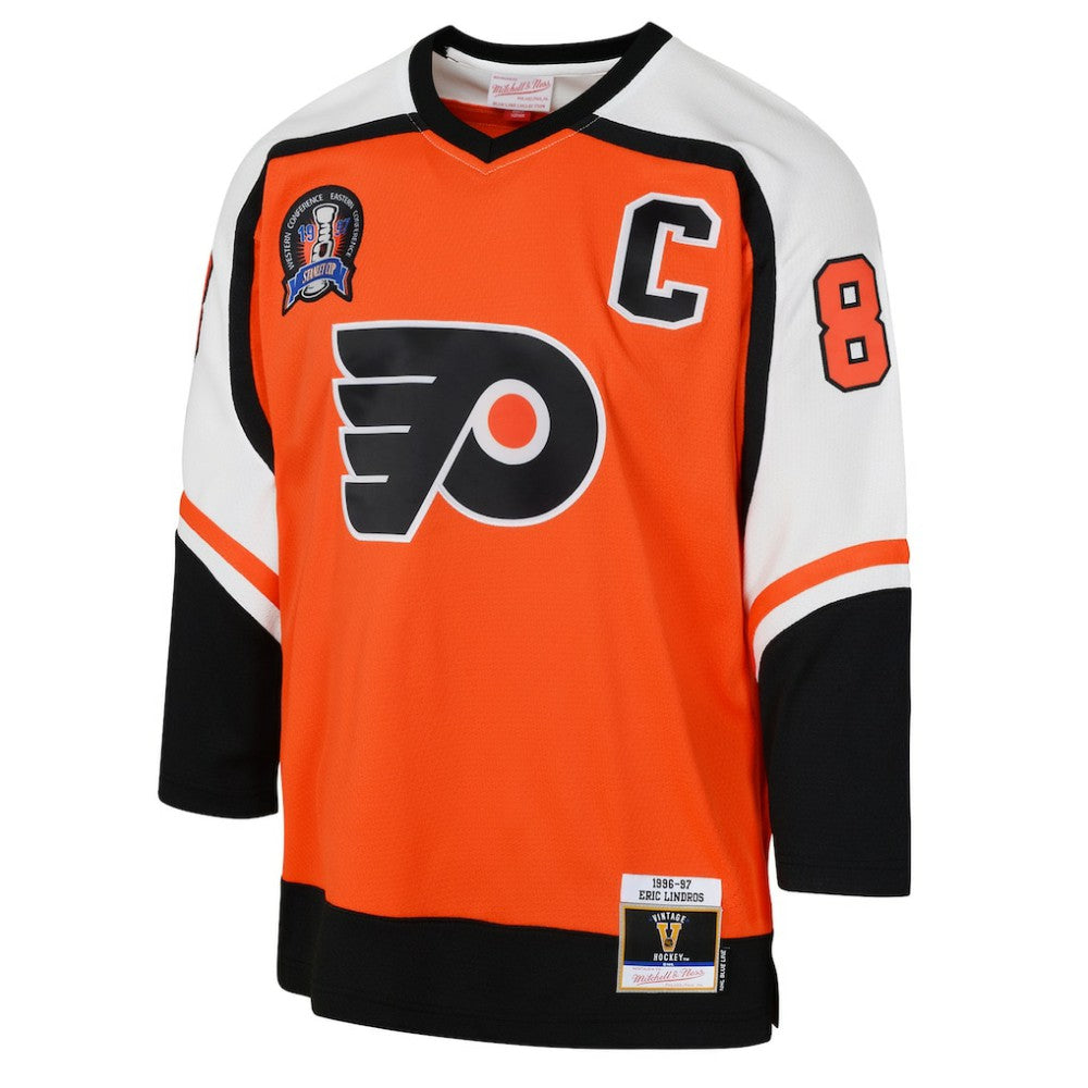 Eric Lindros Philadelphia Flyers Mitchell & Ness Youth 1996/97 Power Play 2.0 Player Jersey with Captain Patch - Orange - NHL 202689921