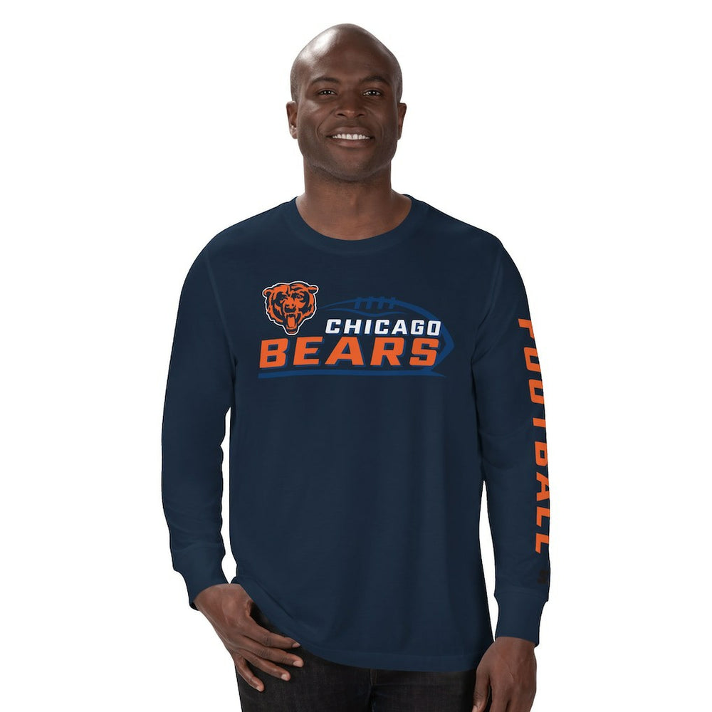 Chicago Bears Starter Half Time Long Sleeve T-Shirt Navy