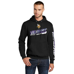 Minnesota Vikings Starter Wordmark Logo Pullover Hoodie Black