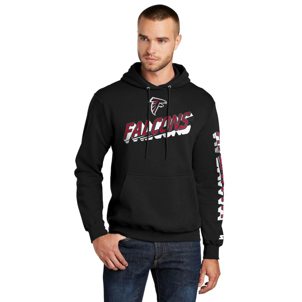 Atlanta Falcons Starter Wordmark Logo Pullover Hoodie Black