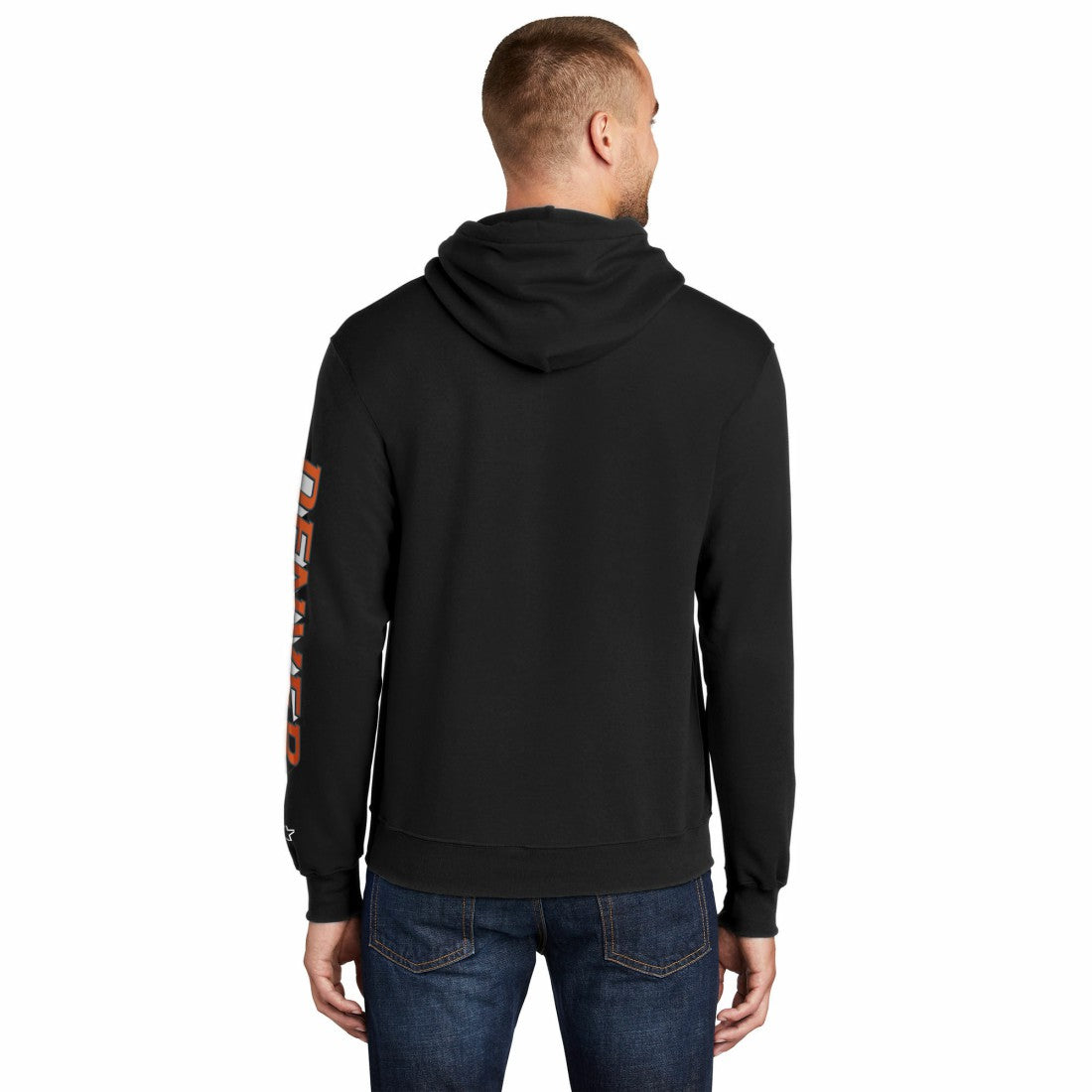 Denver Broncos Starter Wordmark Logo Pullover Hoodie Black