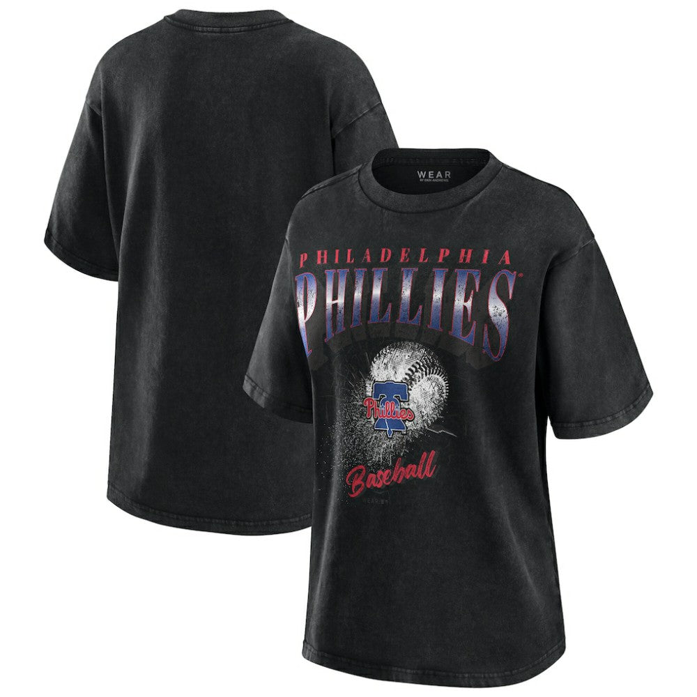 Philadelphia Phillies WEAR by Erin Andrews Women's Oversized Boyfriend T-Shirt - Charcoal - MLB Online